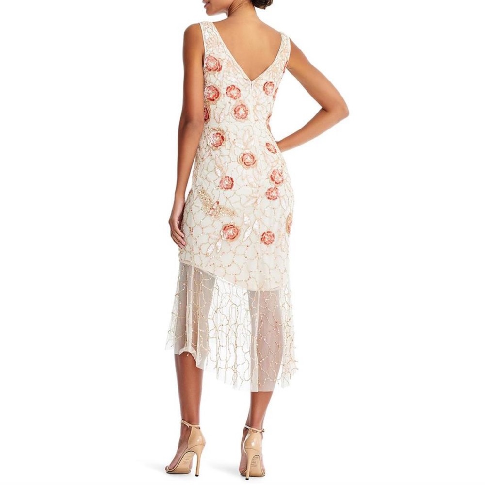 Aidan Mattox beaded hi and low sleeveless dress - Picture 5 of 7